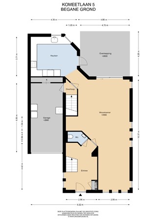 Floorplan - Komeetlaan 5, 6133 VA Sittard